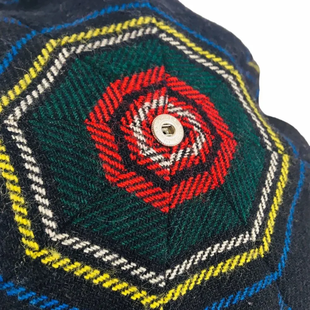 Scotland Tom Morris Blackwatch Acrylic & Wool Cabbie Golf Hat Plaid Sz 7.5
